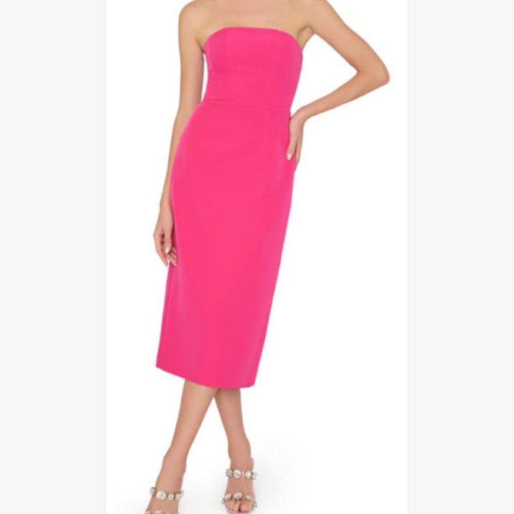 Traci Cadi Strapless Midi-Dress